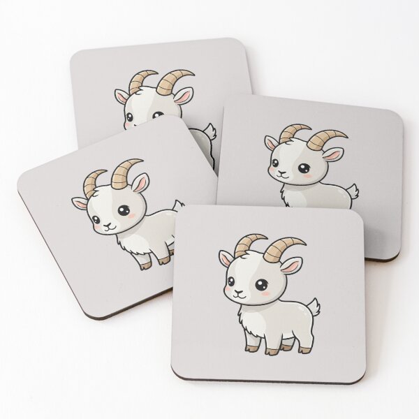 Item preview, Cute Baby Ibex Goat Cartoon With Big Eyes designed and sold by LightArt25.
