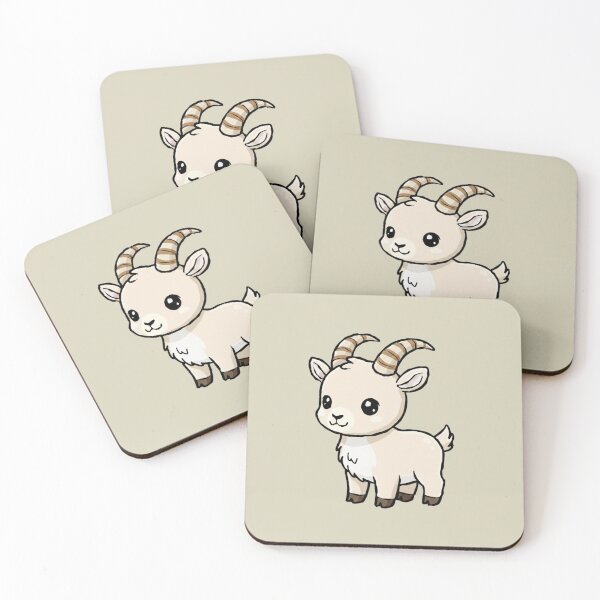 Item preview, Cute Baby Ibex Goat Cartoon With Big Eyes designed and sold by LightArt25.