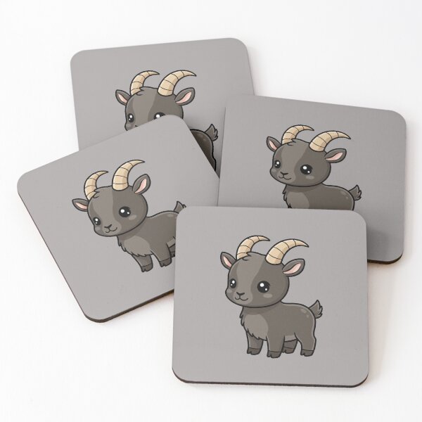 Item preview, Cute Baby Ibex Goat Cartoon With Big Eyes designed and sold by LightArt25.