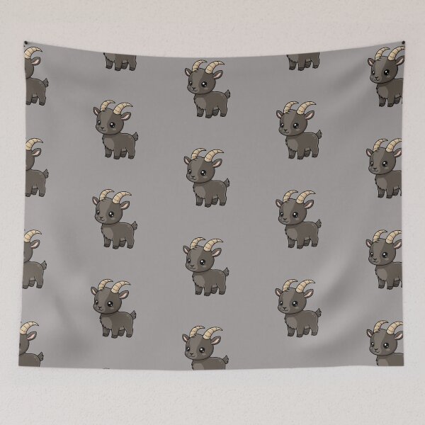 Item preview, Cute Baby Ibex Goat Cartoon With Big Eyes designed and sold by LightArt25.