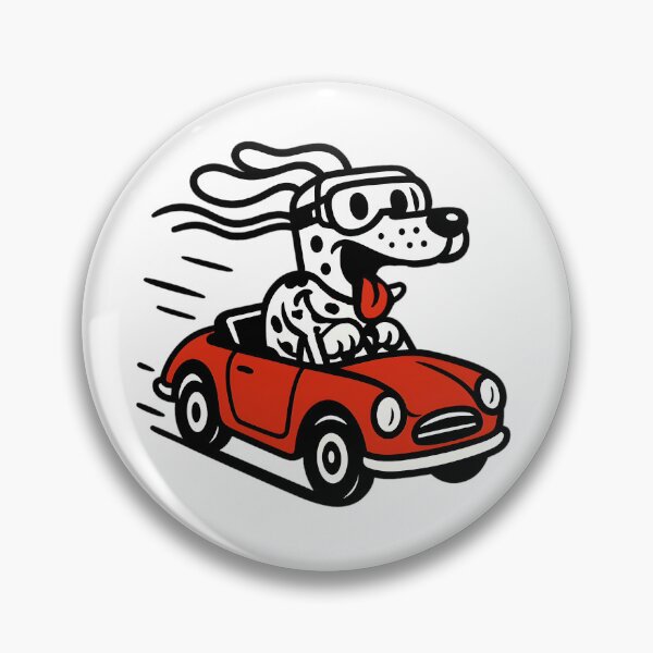 Item preview, Cute Cartoon Dog Driving Red Car – Funny Dog Lover  designed and sold by Zenzy Customs.