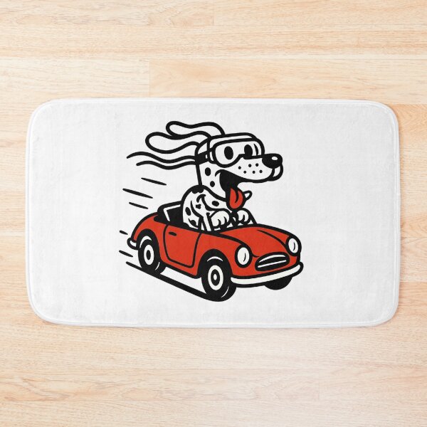 Item preview, Cute Cartoon Dog Driving Red Car – Funny Dog Lover  designed and sold by Zenzy Customs.