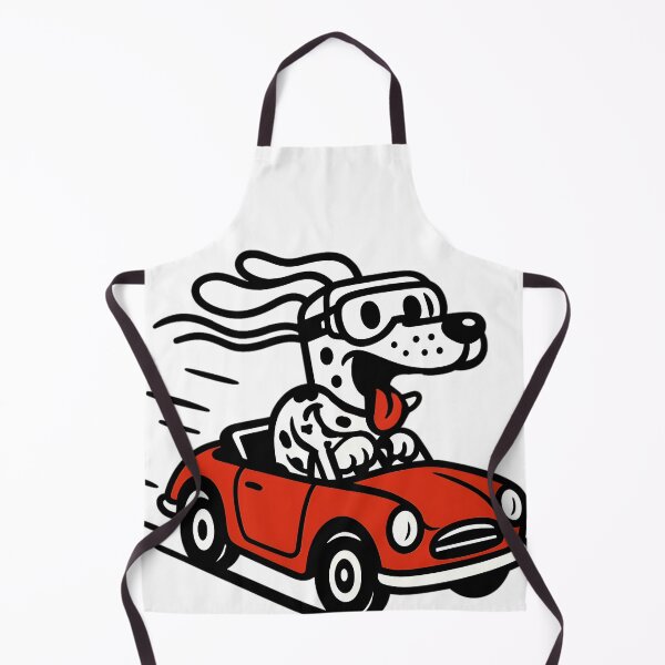 Item preview, Cute Cartoon Dog Driving Red Car – Funny Dog Lover designed and sold by Zenzy Customs.