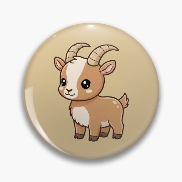 Item preview, Cute Baby Ibex Goat Cartoon With Big Eyes designed and sold by LightArt25.