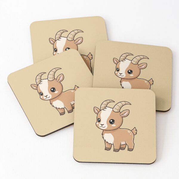 Item preview, Cute Baby Ibex Goat Cartoon With Big Eyes designed and sold by LightArt25.