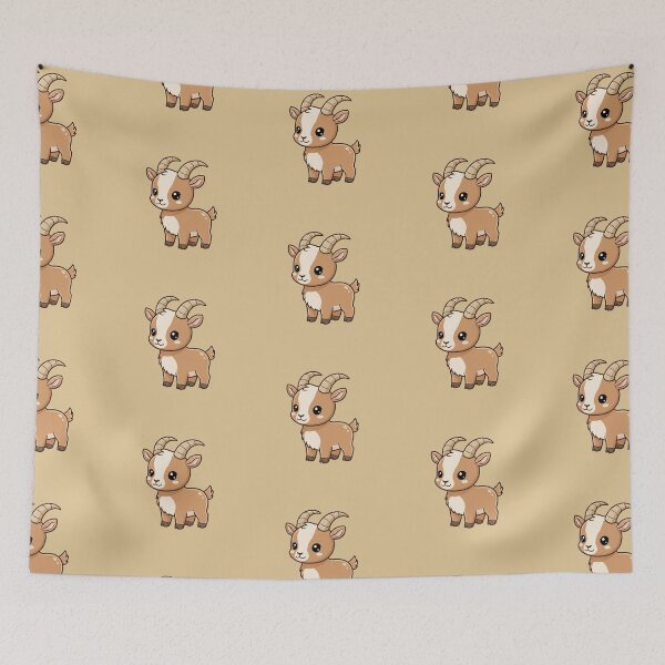 Item preview, Cute Baby Ibex Goat Cartoon With Big Eyes designed and sold by LightArt25.