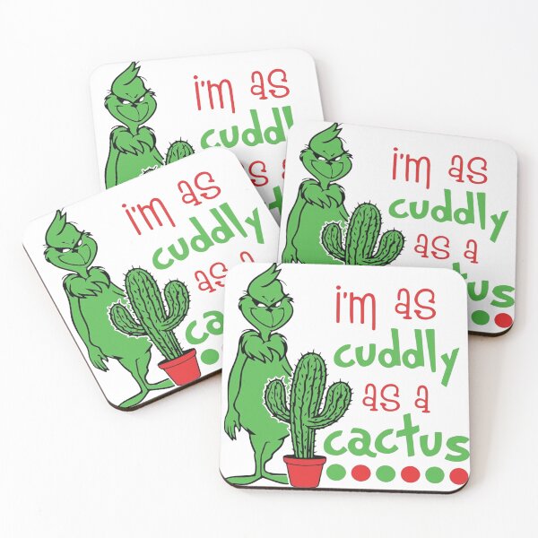 Item preview, Grinch Cuddly as a Cactus Sarcastic Christmas Quote designed and sold by LiXiCGifts.