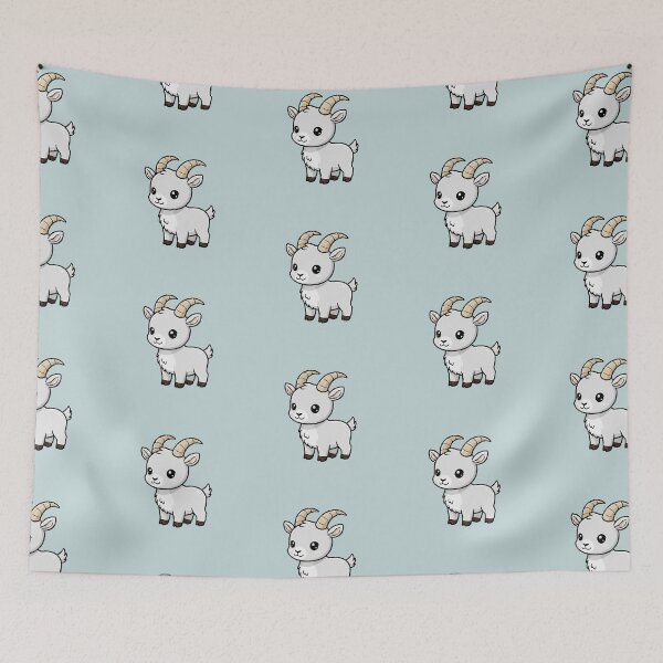 Item preview, Cute Baby Ibex Goat Cartoon With Big Eyes designed and sold by LightArt25.
