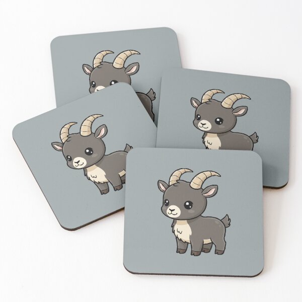 Item preview, Cute Baby Ibex Goat Cartoon With Big Eyes designed and sold by LightArt25.