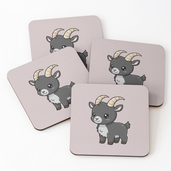 Item preview, Cute Baby Ibex Goat Cartoon With Big Eyes designed and sold by LightArt25.