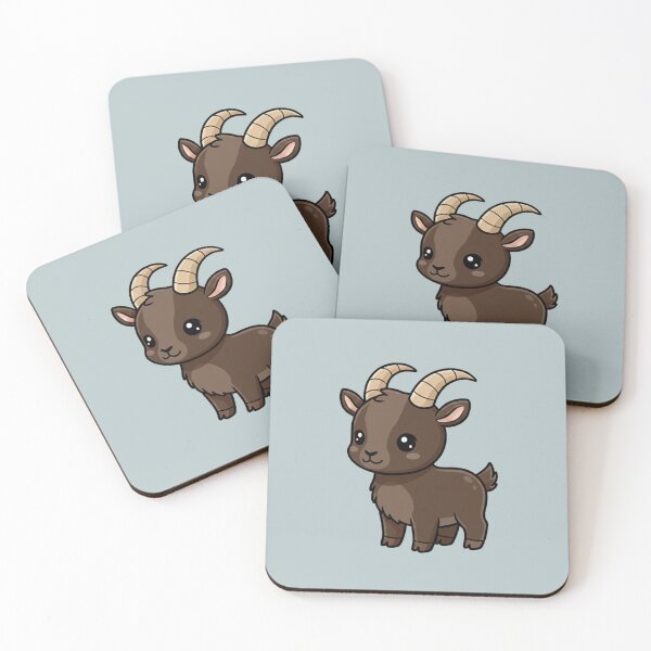 Item preview, Cute Baby Ibex Goat Cartoon With Big Eyes designed and sold by LightArt25.