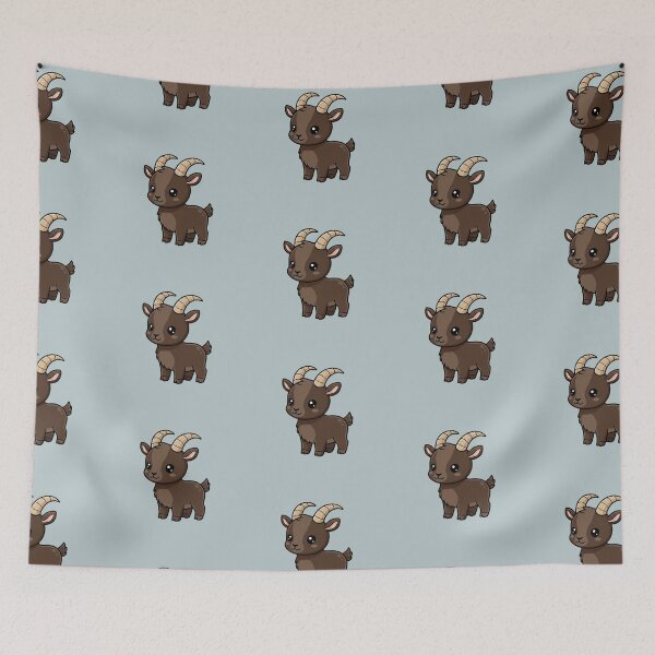 Item preview, Cute Baby Ibex Goat Cartoon With Big Eyes designed and sold by LightArt25.