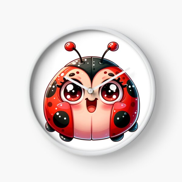 Item preview, Cute Kawaii Ladybug Sticker – Adorable Red & Black Insect Art designed and sold by LunaPixelStudio.