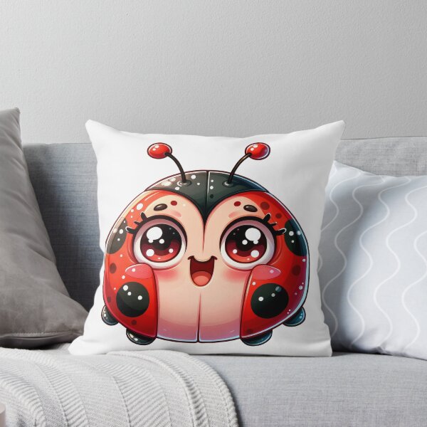 Item preview, Cute Kawaii Ladybug Sticker – Adorable Red & Black Insect Art designed and sold by LunaPixelStudio.