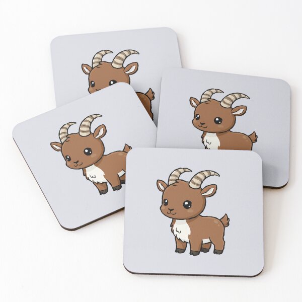 Item preview, Cute Baby Ibex Goat Cartoon With Big Eyes designed and sold by LightArt25.