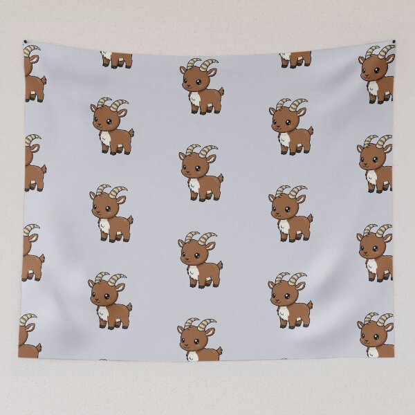 Item preview, Cute Baby Ibex Goat Cartoon With Big Eyes designed and sold by LightArt25.