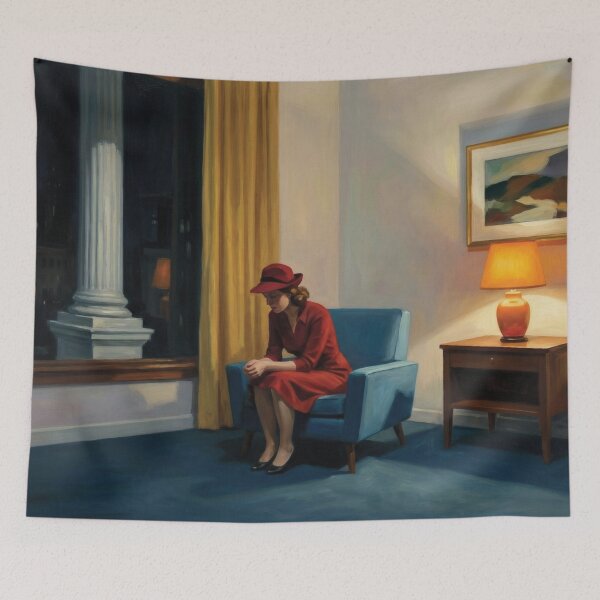 Item preview, Woman in Red by the Window designed and sold by Random Designs.