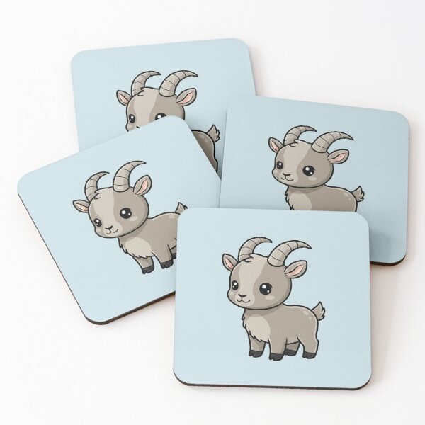 Item preview, Cute Baby Ibex Goat Cartoon With Big Eyes designed and sold by LightArt25.