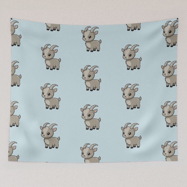 Item preview, Cute Baby Ibex Goat Cartoon With Big Eyes designed and sold by LightArt25.