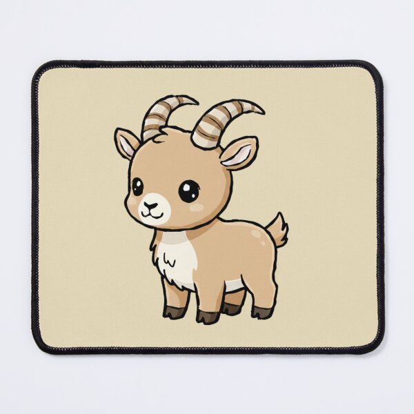 Item preview, Cute Baby Ibex Goat Cartoon With Big Eyes designed and sold by LightArt25.