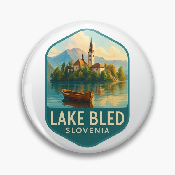 Item preview, Lake Bled Slovenia – Iconic Church Island and Julian Alps designed and sold by Aryabek.