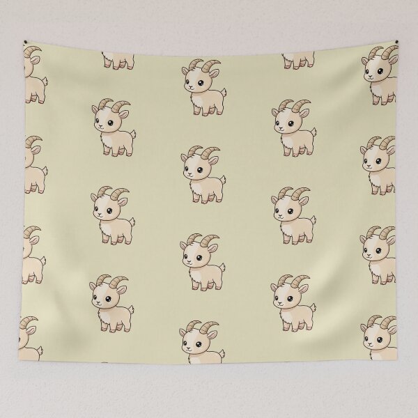 Item preview, Cute Baby Ibex Goat Cartoon With Big Eyes designed and sold by LightArt25.