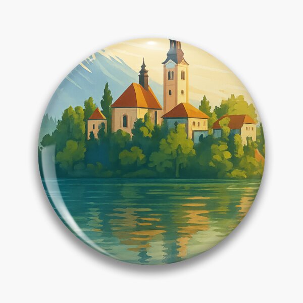 Item preview, Lake Bled Slovenia – Scenic Rowboat and Island Church designed and sold by Aryabek.