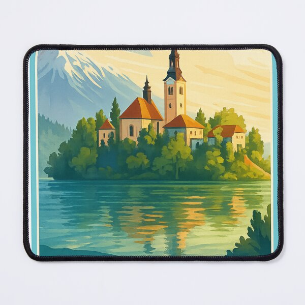 Item preview, Lake Bled Slovenia – Scenic Rowboat and Island Church designed and sold by Aryabek.
