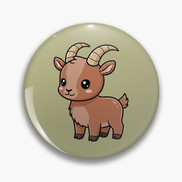Item preview, Cute Baby Ibex Goat Cartoon With Big Eyes designed and sold by LightArt25.