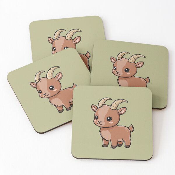 Item preview, Cute Baby Ibex Goat Cartoon With Big Eyes designed and sold by LightArt25.