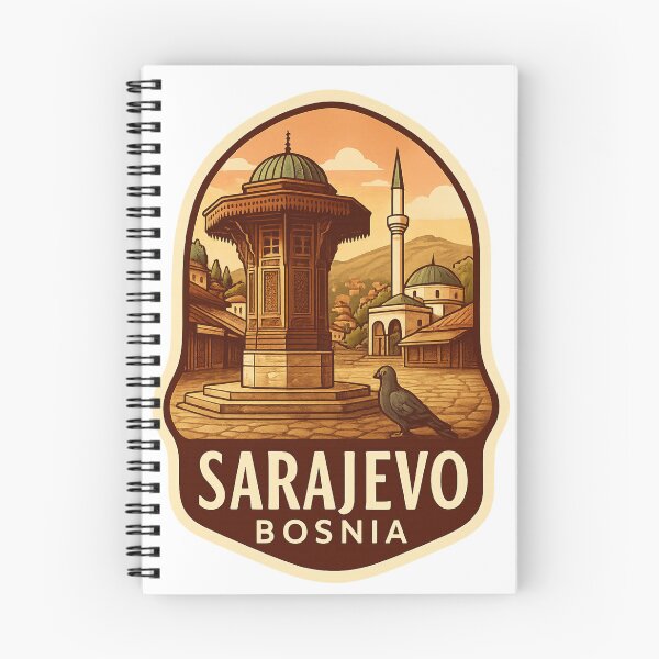 Aperçu de l'œuvre Sarajevo, Bosnie – Fontaine Sebilj et architecture ottomane créée et vendue par Aryabek.