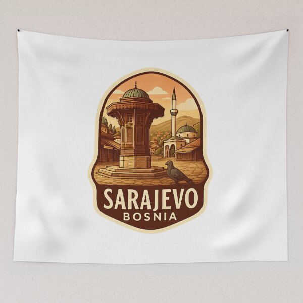 Item preview, Sarajevo Bosnia – Sebilj Fountain and Ottoman Architecture designed and sold by Aryabek.