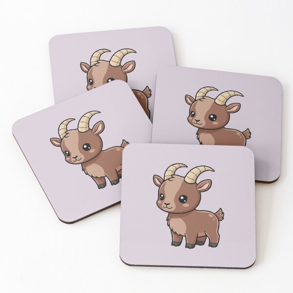 Item preview, Cute Baby Ibex Goat Cartoon With Big Eyes designed and sold by LightArt25.