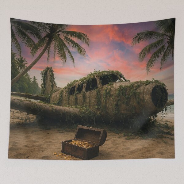Item preview, Lost Places, lost airplane on the beach designed and sold by Mauswohn.