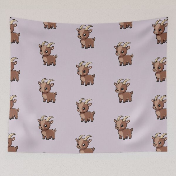 Item preview, Cute Baby Ibex Goat Cartoon With Big Eyes designed and sold by LightArt25.