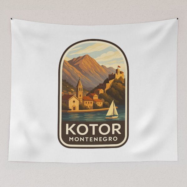 Item preview, Kotor Montenegro – Bay of Kotor with San Giovanni Fortress designed and sold by Aryabek.