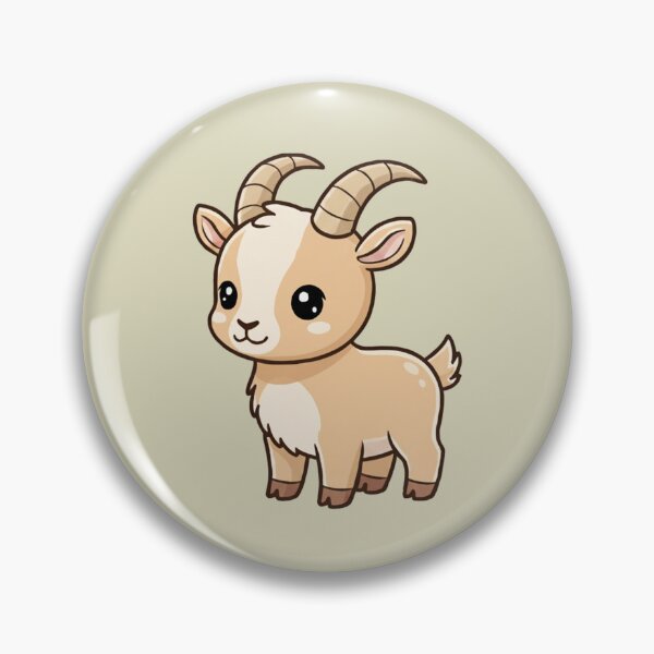Item preview, Cute Baby Ibex Goat Cartoon With Big Eyes designed and sold by LightArt25.