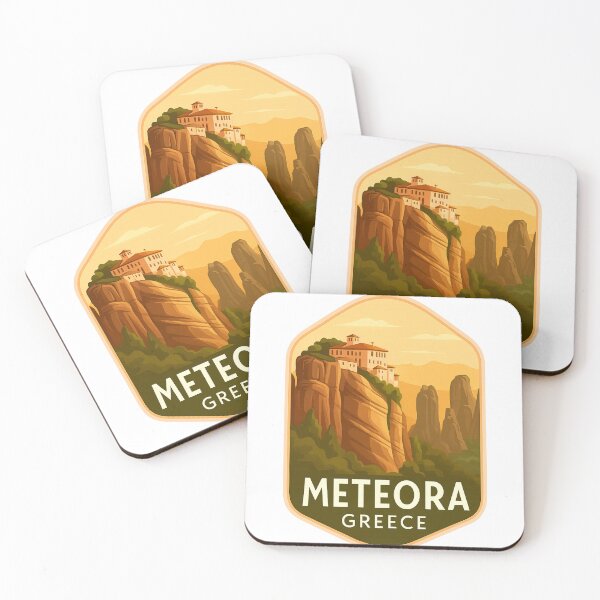 Item preview, Meteora Greece – Sunset Silhouettes of Monastic Cliffs designed and sold by Aryabek.