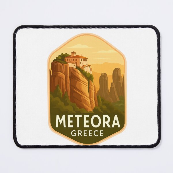 Item preview, Meteora Greece – Sunset Silhouettes of Monastic Cliffs designed and sold by Aryabek.
