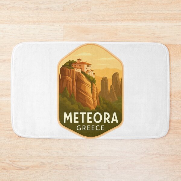 Item preview, Meteora Greece – Sunset Silhouettes of Monastic Cliffs designed and sold by Aryabek.
