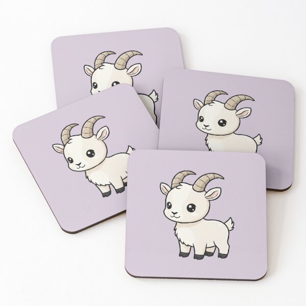 Item preview, Cute Baby Ibex Goat Cartoon With Big Eyes designed and sold by LightArt25.