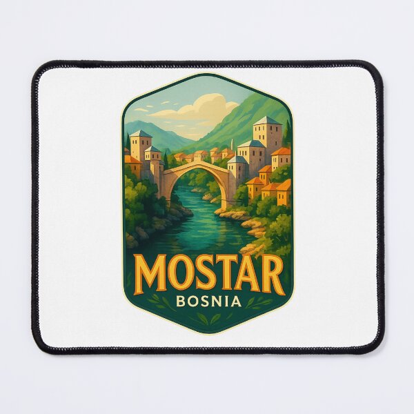 Item preview, Mostar Bosnia – Stari Most Arching Over the Neretva River designed and sold by Aryabek.