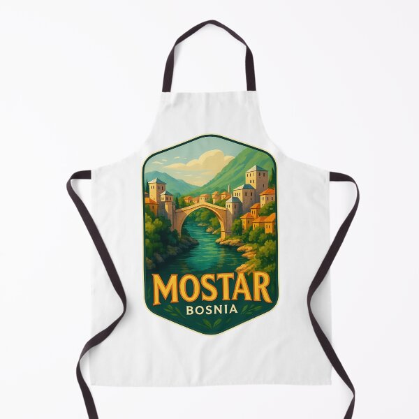Item preview, Mostar Bosnia – Stari Most Arching Over the Neretva River designed and sold by Aryabek.