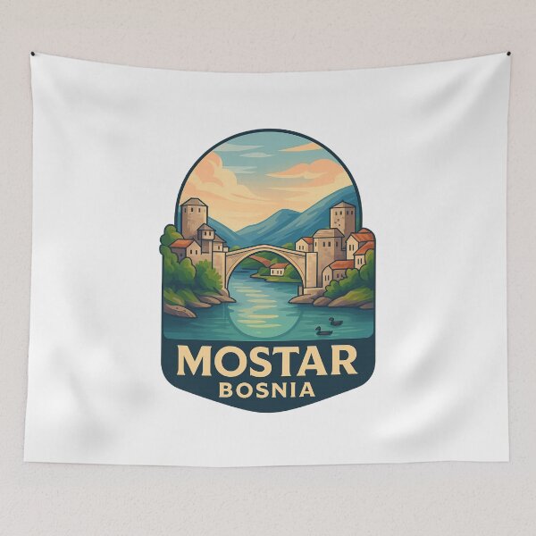 Item preview, Mostar Bosnia – Peaceful Waters beneath Stari Most designed and sold by Aryabek.