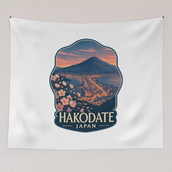Item preview, Hakodate Japan – Nightfall from Mount Hakodate designed and sold by Aryabek.