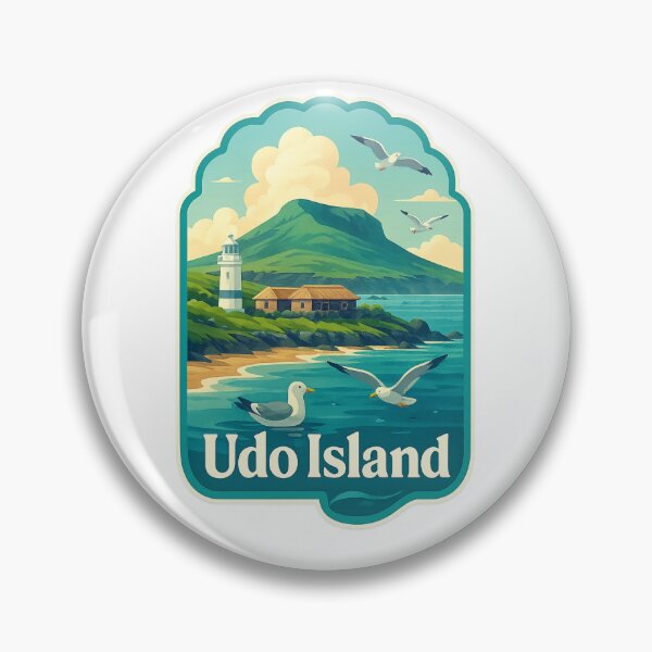 Item preview, Udo Island – Coastal Serenity with Lighthouse and Seabirds designed and sold by Aryabek.
