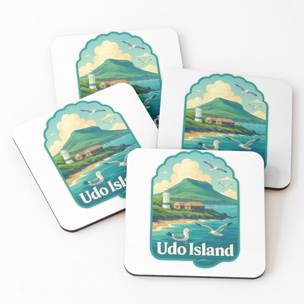 Item preview, Udo Island – Coastal Serenity with Lighthouse and Seabirds designed and sold by Aryabek.