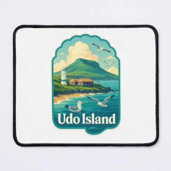 Item preview, Udo Island – Coastal Serenity with Lighthouse and Seabirds designed and sold by Aryabek.