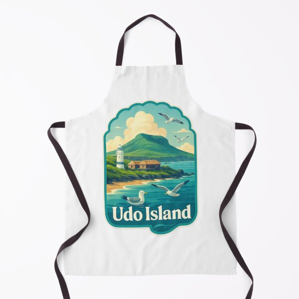 Item preview, Udo Island – Coastal Serenity with Lighthouse and Seabirds designed and sold by Aryabek.