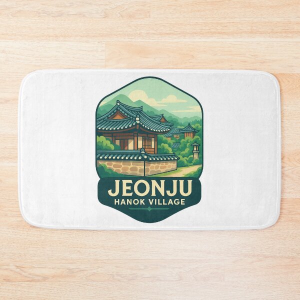 Item preview, Jeonju Hanok Village – Traditional Courtyard beneath Verdant Hills designed and sold by Aryabek.